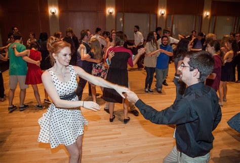 Swing dance near me - Every Tuesday Swing Buffalo hosts a swing dance evening beginning with an East Coast Swing beginner lesson at 7:45pm (there's a recommended $5 donation) followed by open dancing until 10pm. Once you learn the basics they offer follow-on classes during the 7:45pm time period in case you want to learn dances such as …